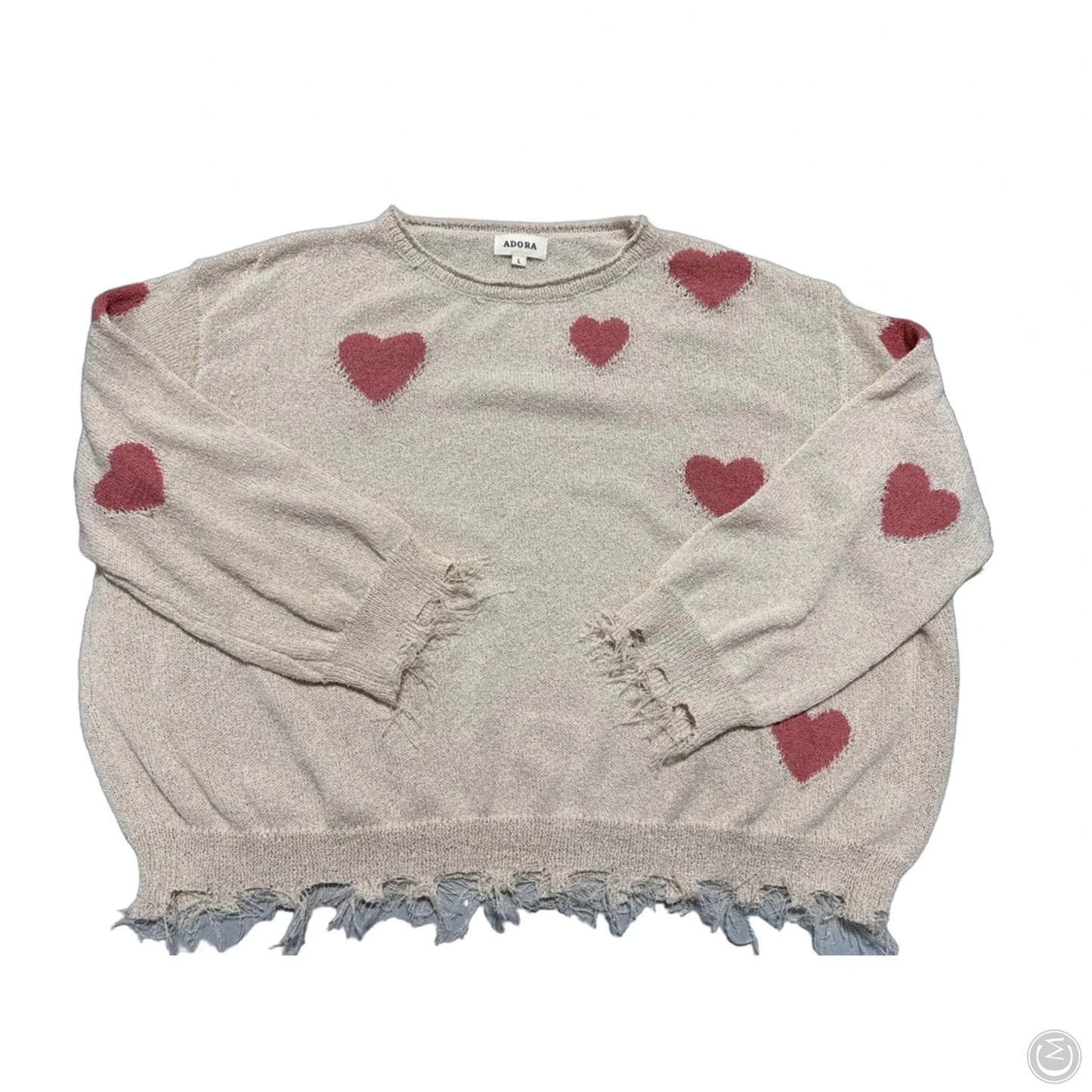 Sweater By Adora In Tan, Size: L