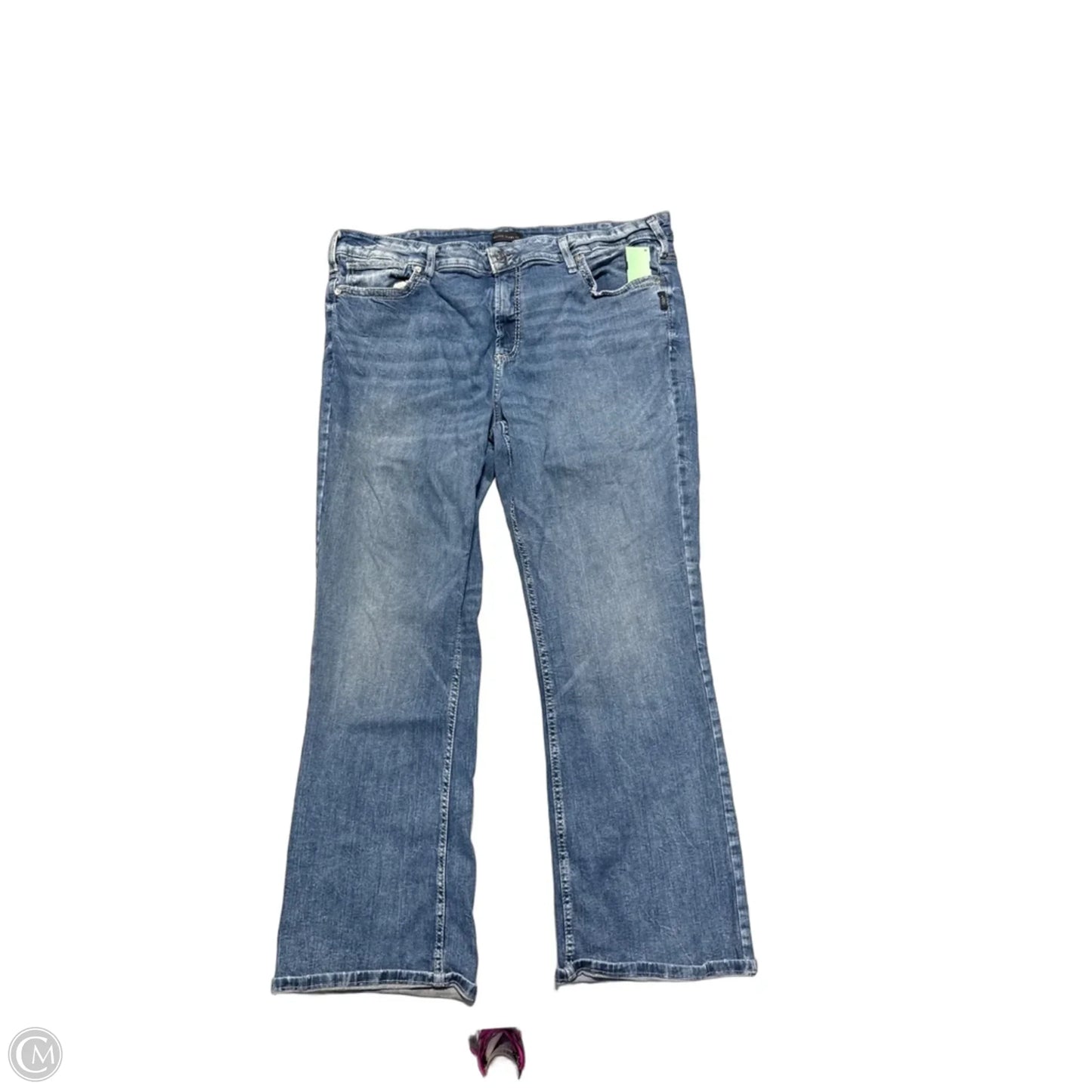 Jeans Straight By Silver In Blue Denim, Size: 14
