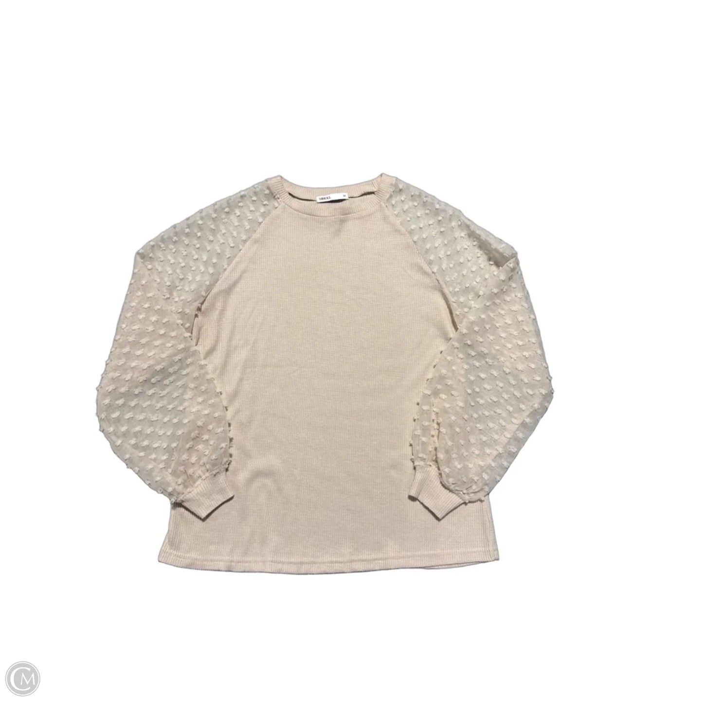 Top Long Sleeve By Miholl In Tan, Size: M