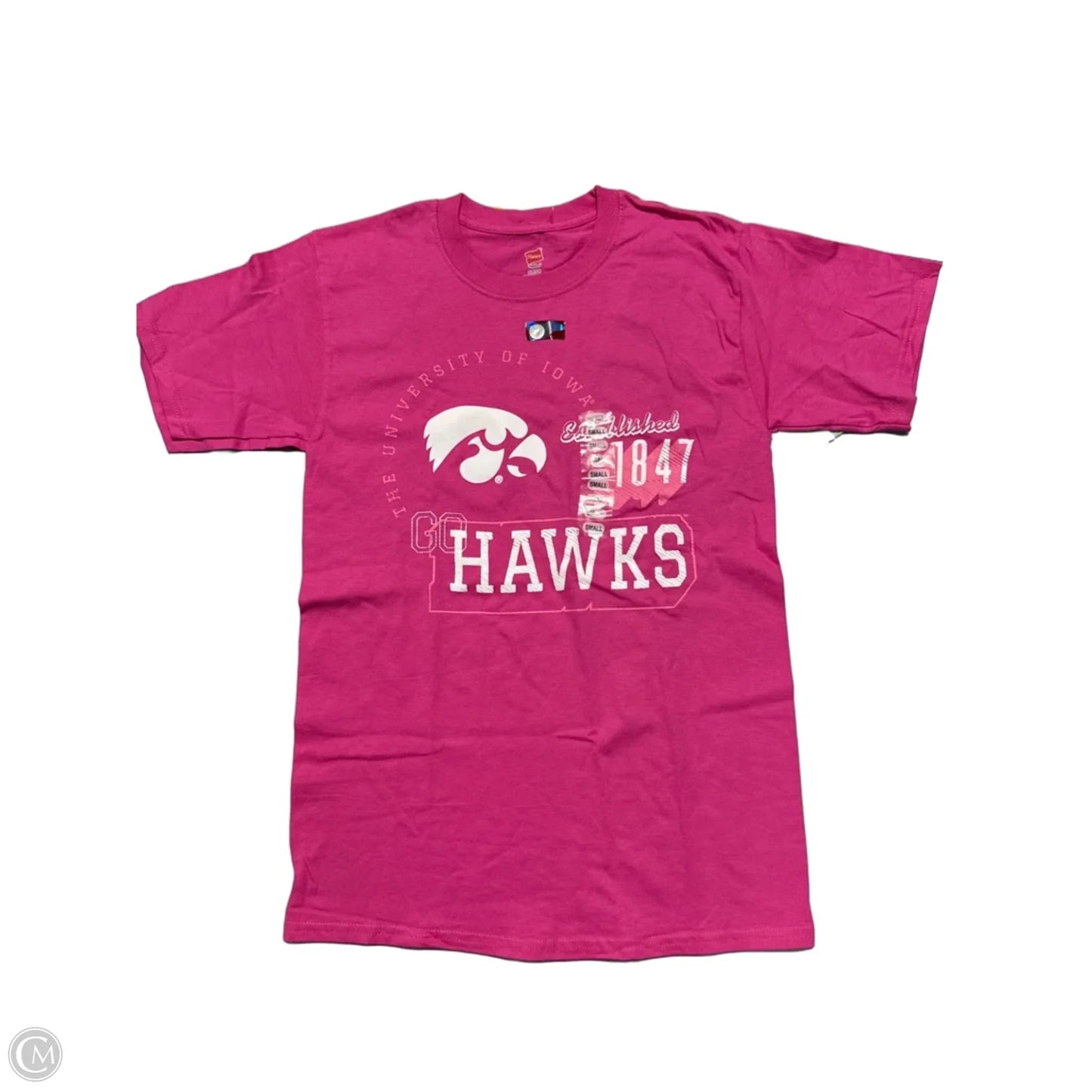 Top Short Sleeve By Hanes In Pink, Size: S