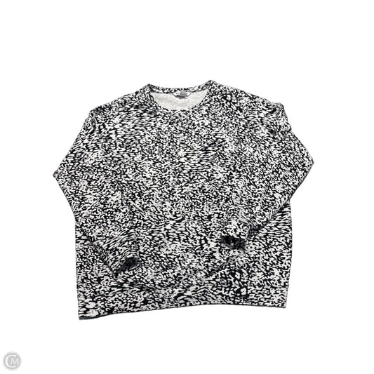Top Long Sleeve By Athleta In Black & White, Size: L