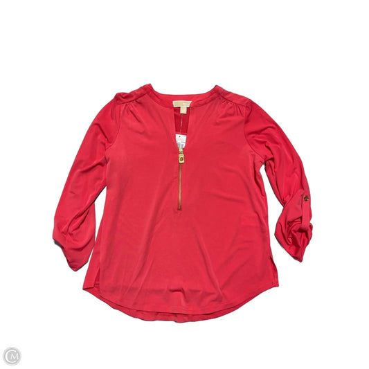 Top Long Sleeve By Michael By Michael Kors In Red, Size: M