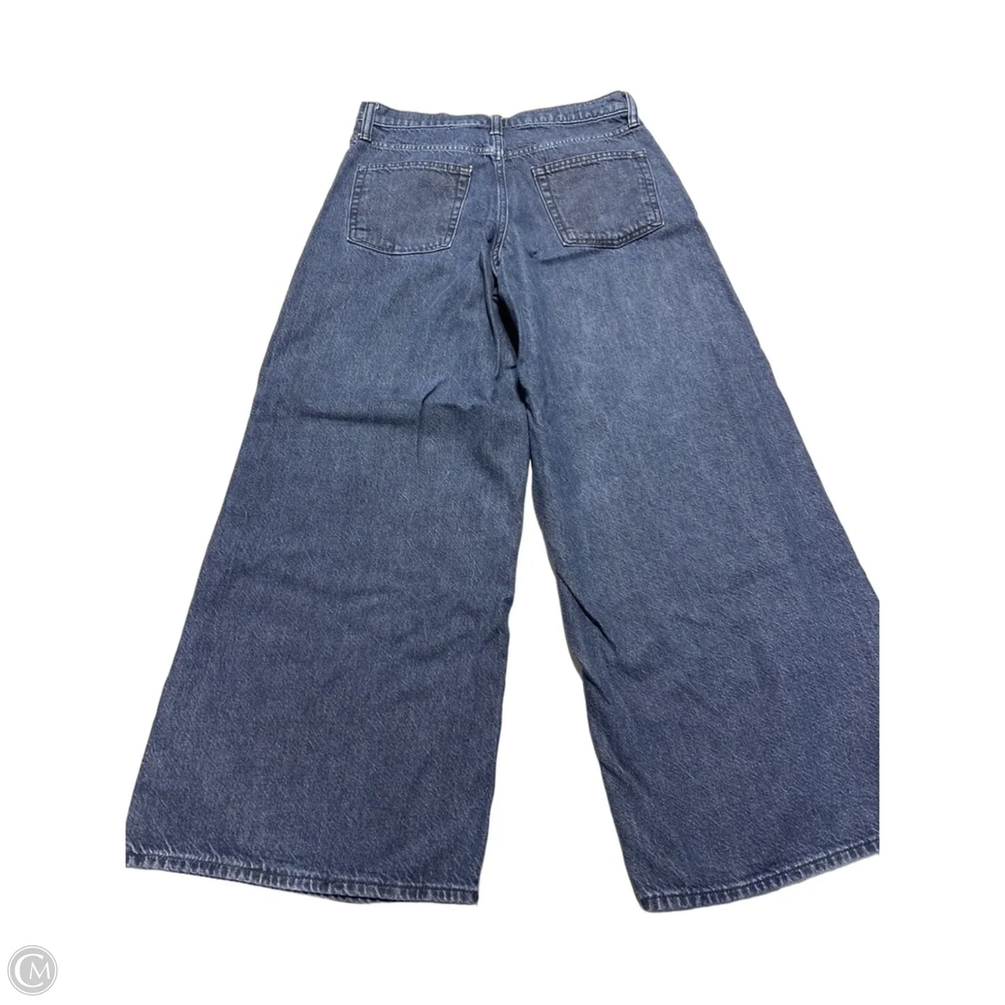 Jeans Wide Leg By Gap In Blue Denim, Size: 8