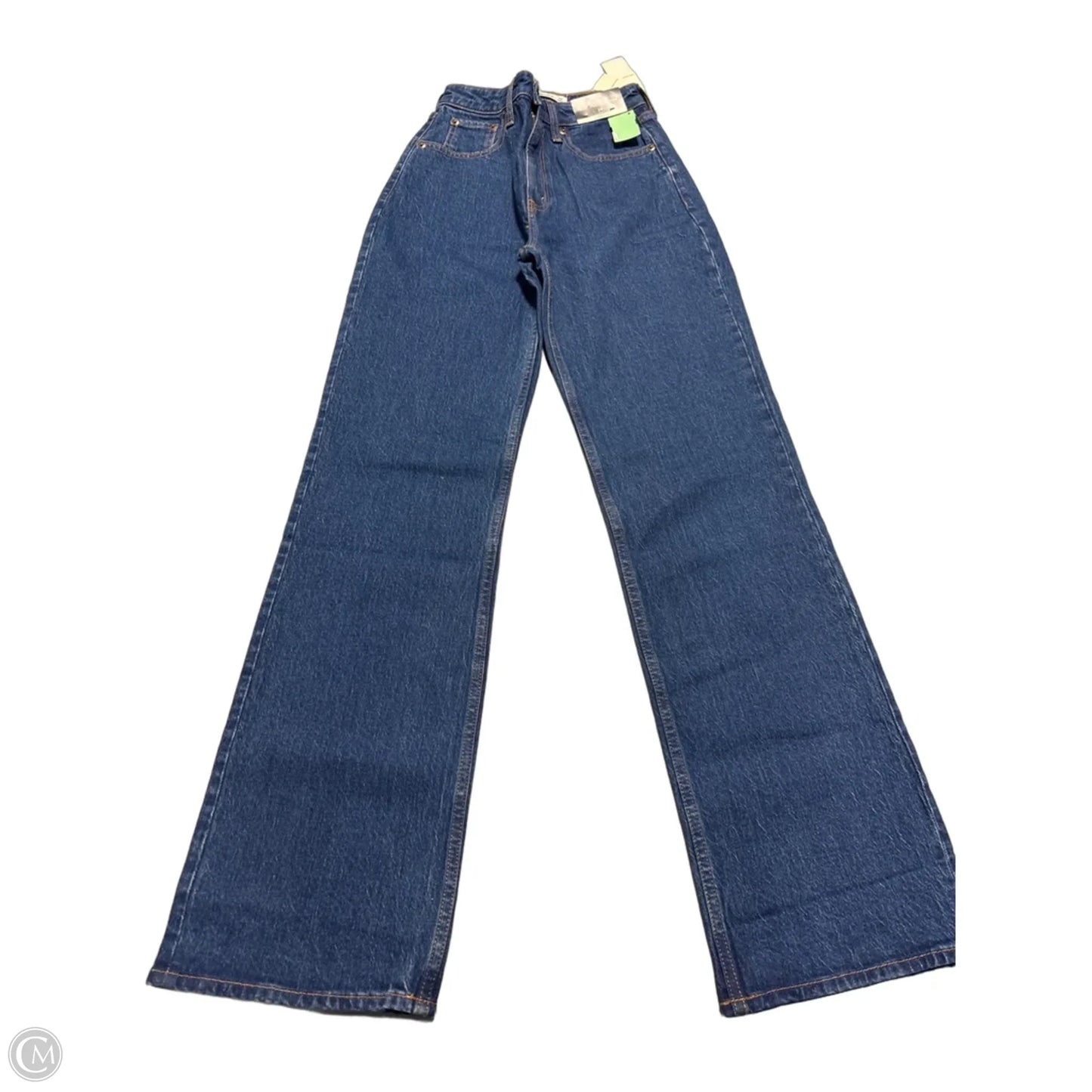 Jeans Straight By Abercrombie And Fitch In Blue Denim, Size: 0