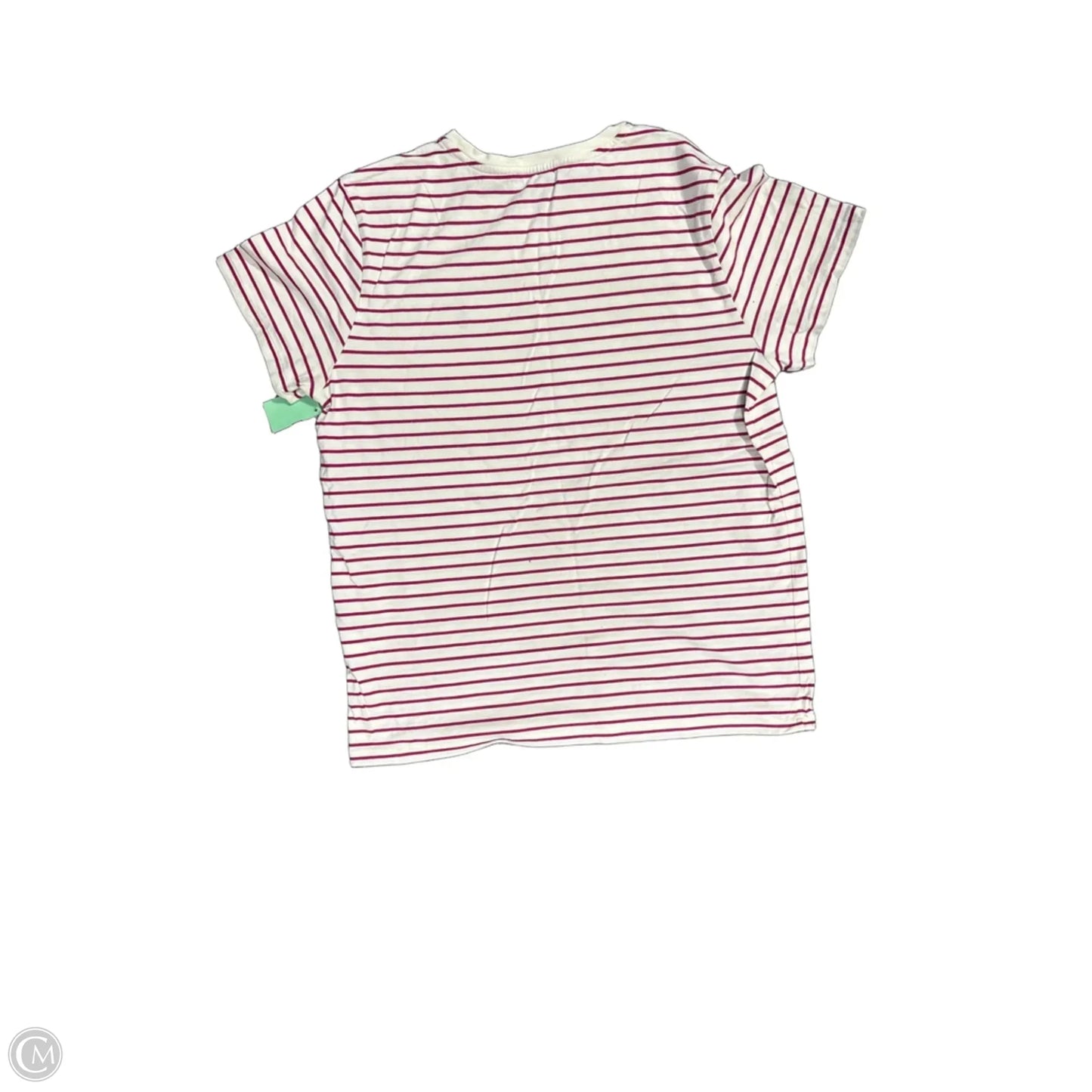 Top Short Sleeve By Ralph Lauren In Red & White, Size: Xl