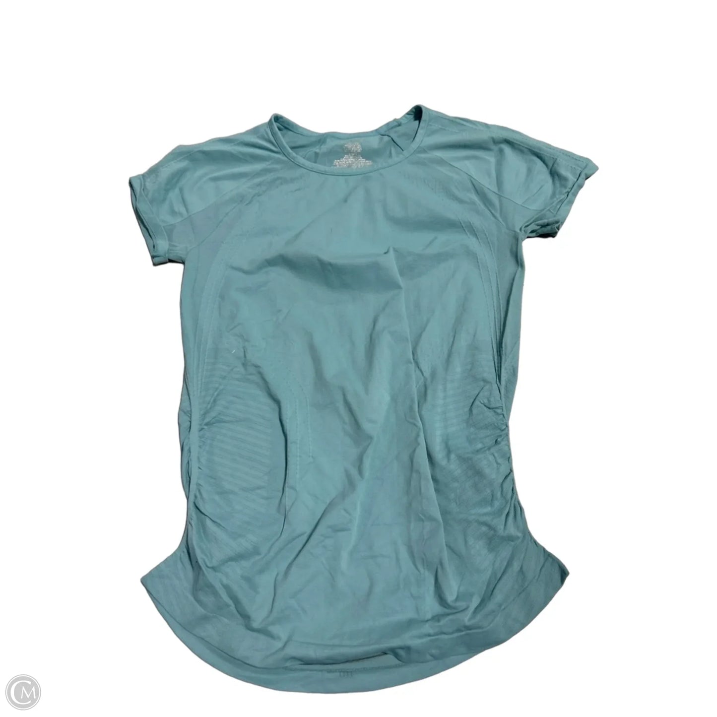 Athletic Top Short Sleeve By Gaiam In Teal, Size: L