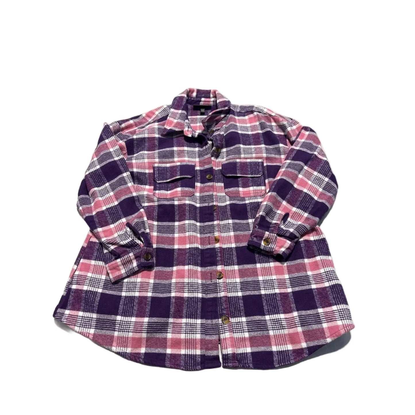 Jacket Fleece By Lane Bryant In Purple, Size: 14