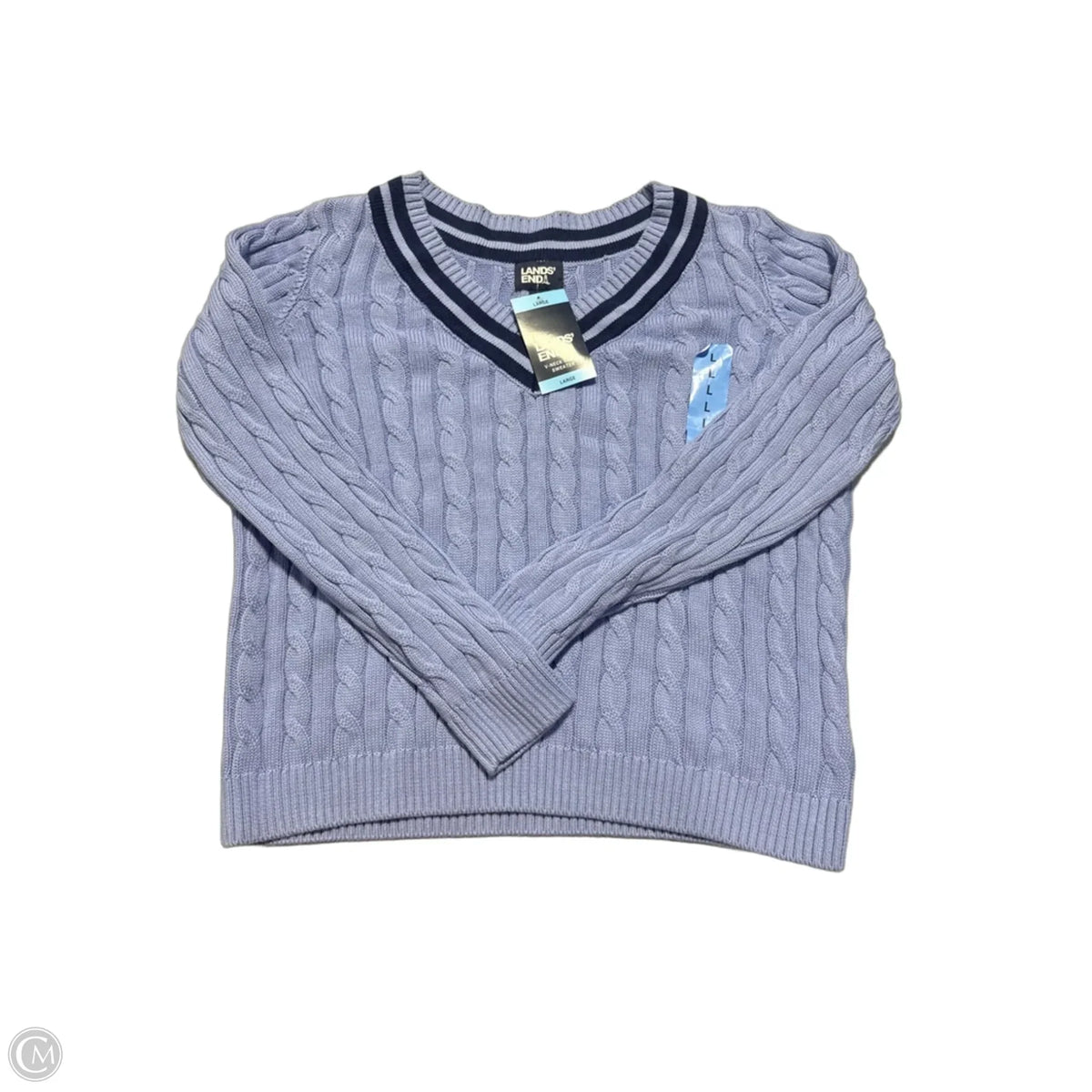 Sweater By Lands End In Blue, Size: L