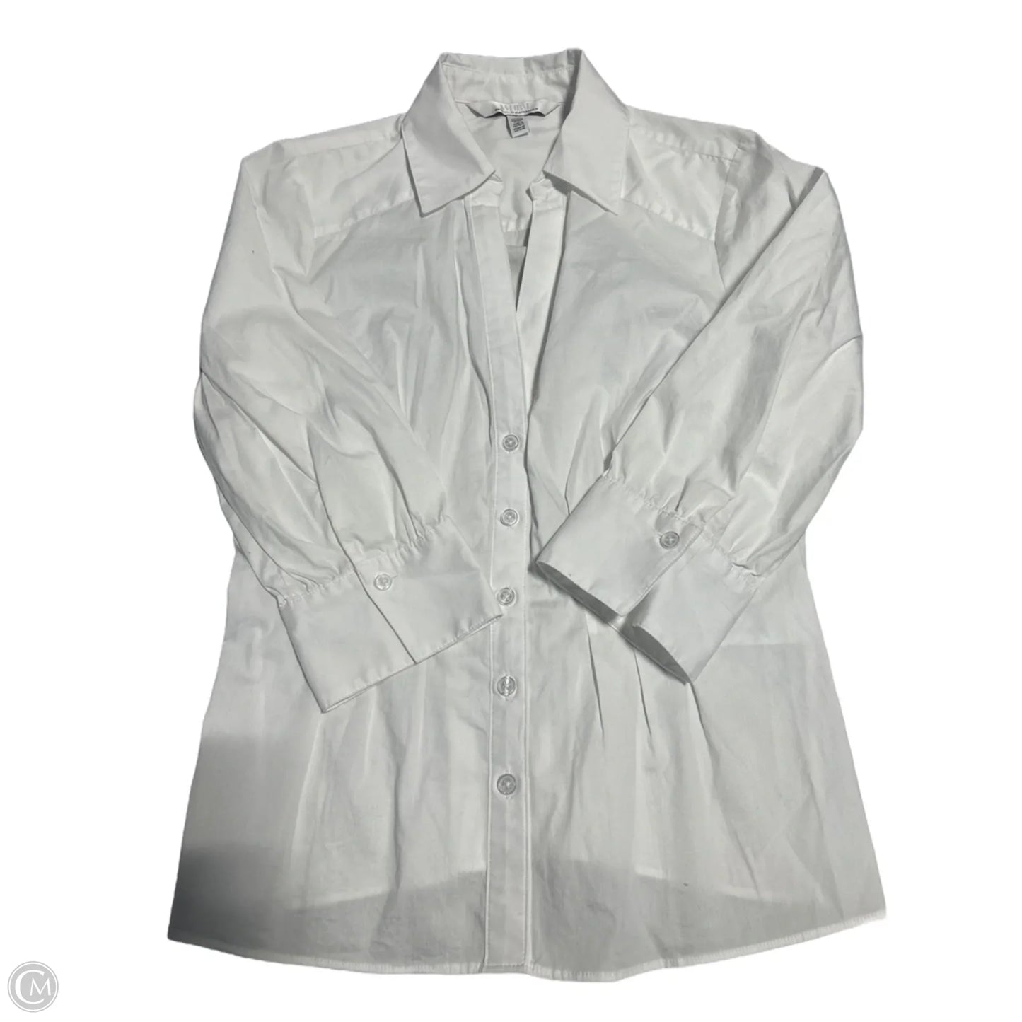 Top Long Sleeve By Cmb In White, Size: S