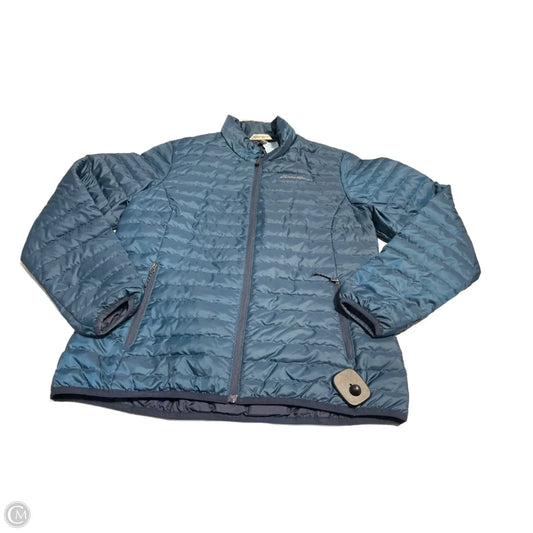 Jacket Puffer & Quilted By Eddie Bauer In Blue, Size: S