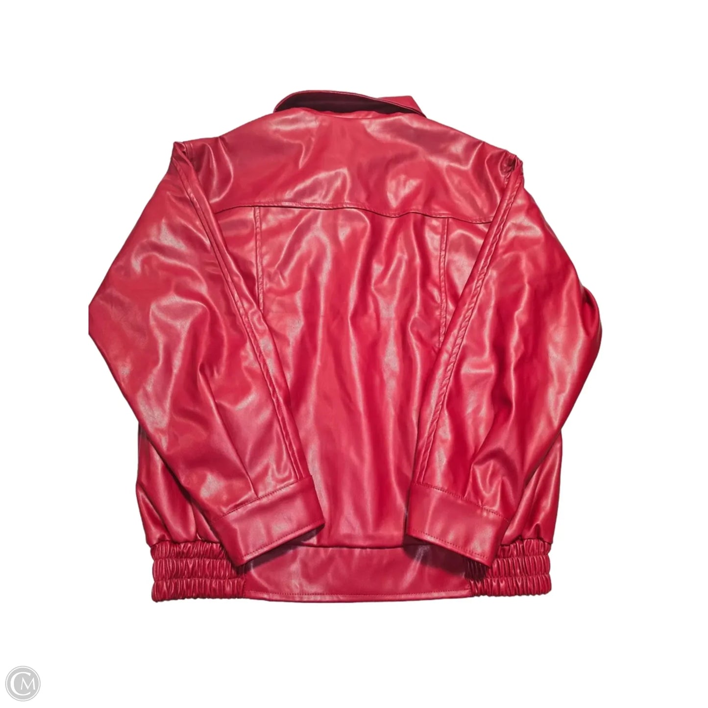 Jacket Leather By Shein In Red, Size: Xs