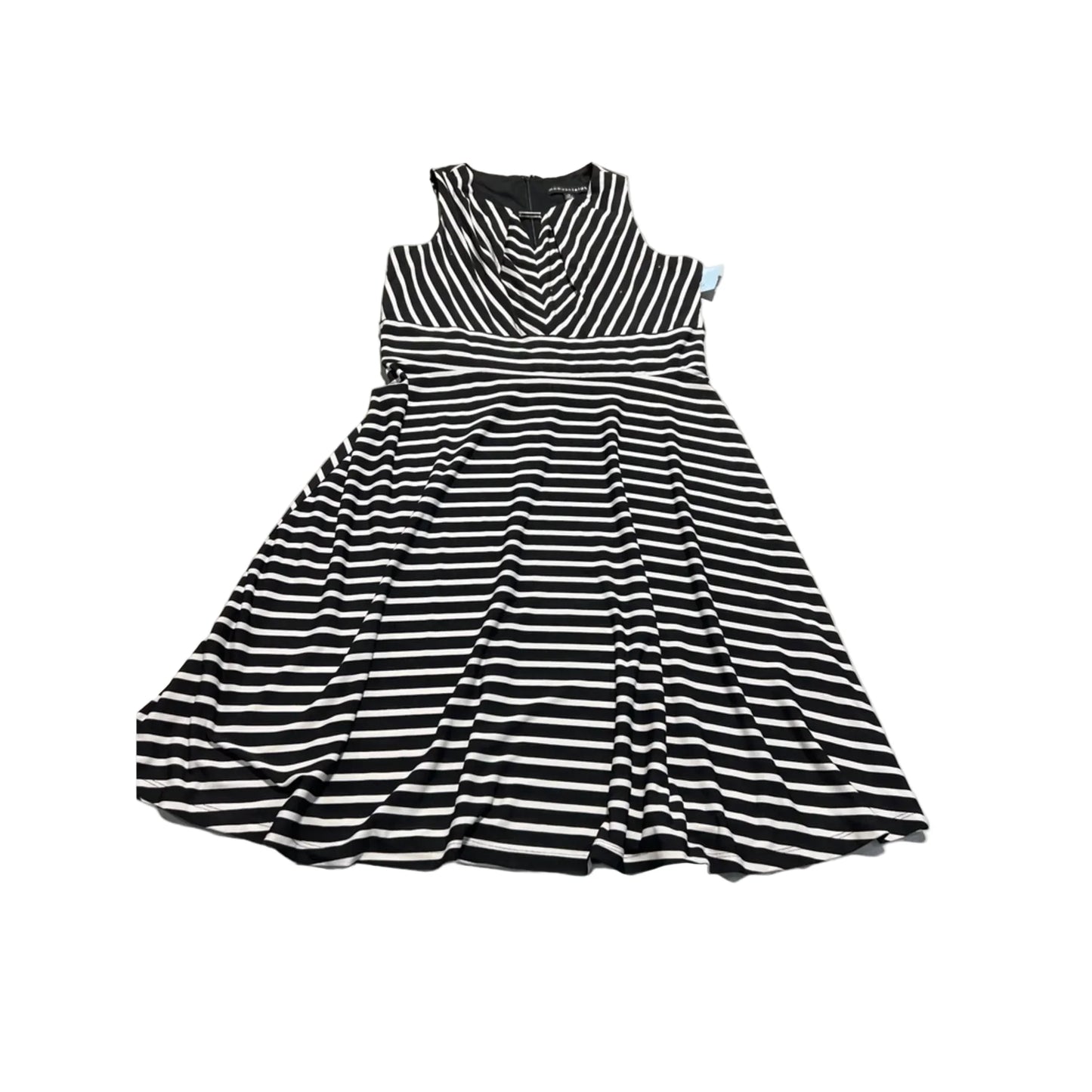 Dress Casual Midi By Madison Leigh In Black & White, Size: Xl