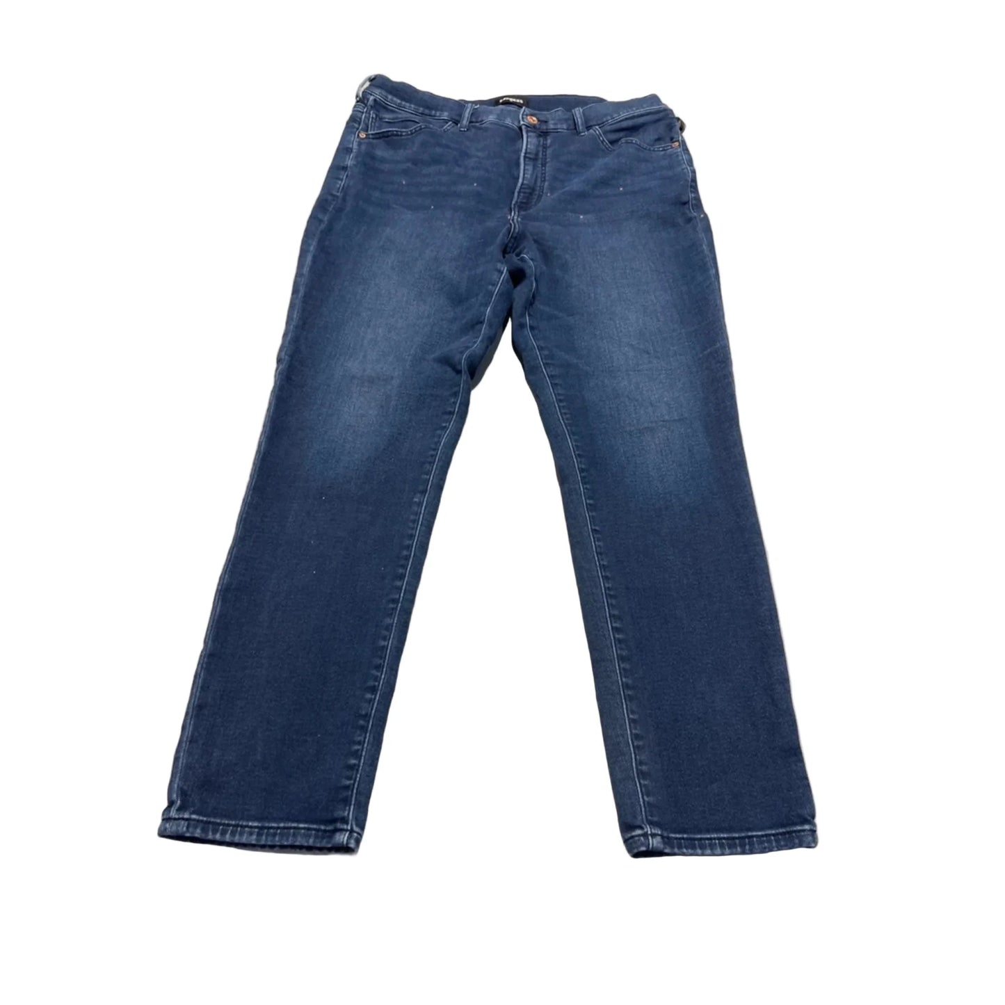 Jeans Skinny By Express In Blue Denim, Size: 14