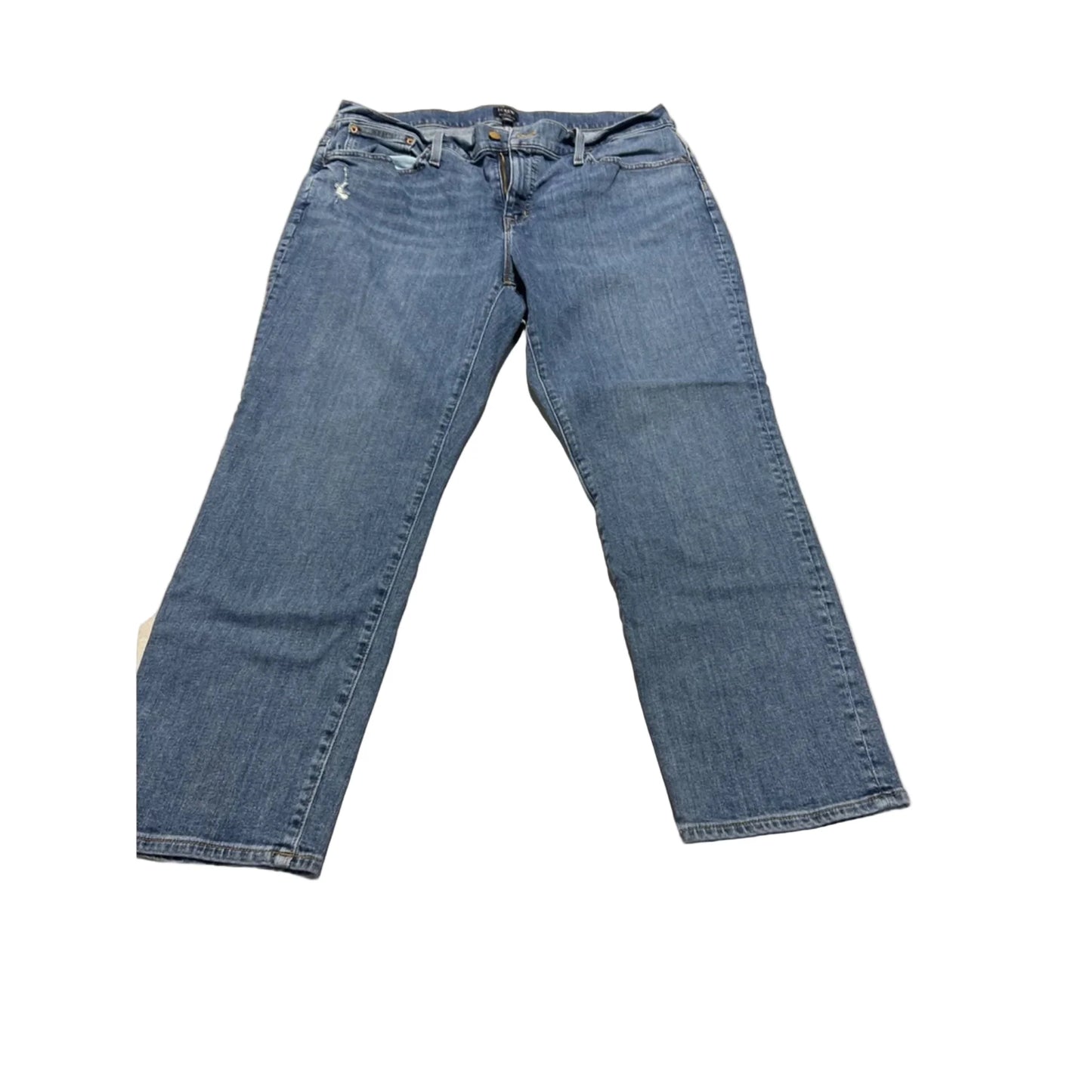 Jeans Straight By J. Crew In Blue Denim, Size: 16