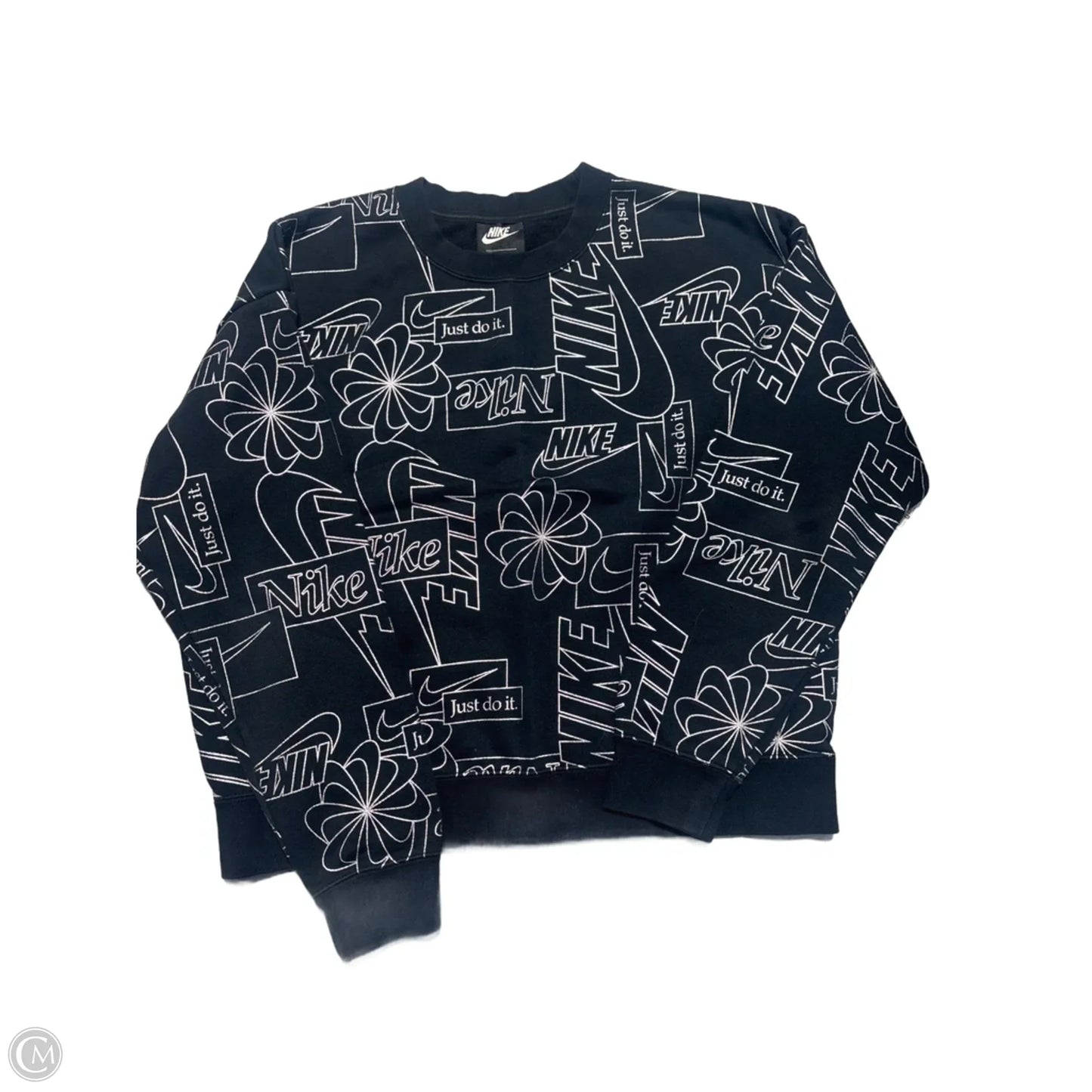 Sweatshirt Crewneck By Nike In Black, Size: M