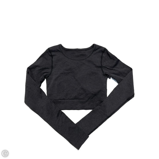 Athletic Top Long Sleeve Collar By Lululemon In Black, Size: S