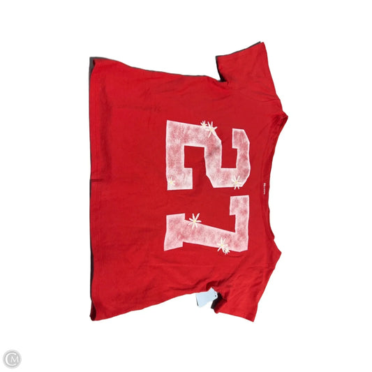 Top Short Sleeve By Hollister In Red, Size: M