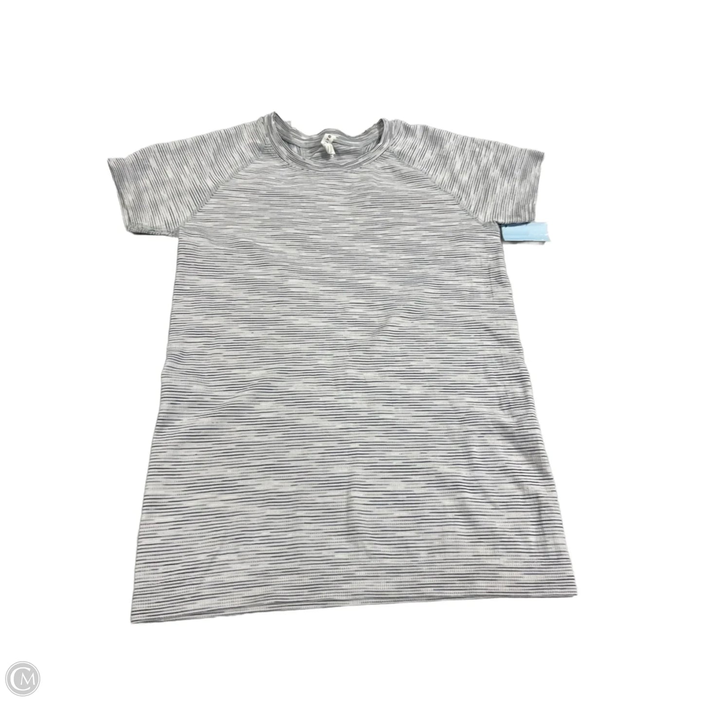 Athletic Top Short Sleeve By Athleta In Grey, Size: S