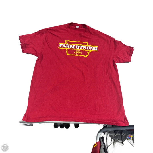 Top Short Sleeve By Jerzees In Red, Size: Xl