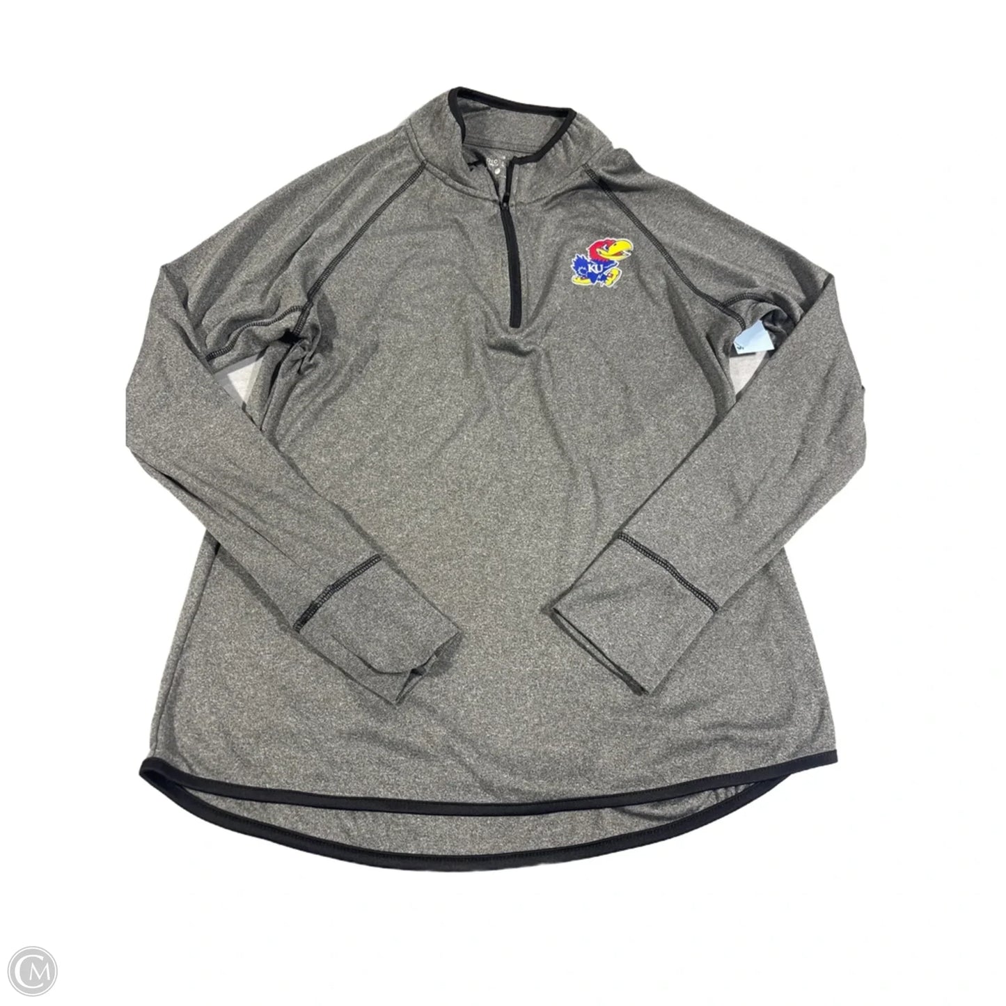 Athletic Top Long Sleeve Collar By Colosseum In Grey, Size: L