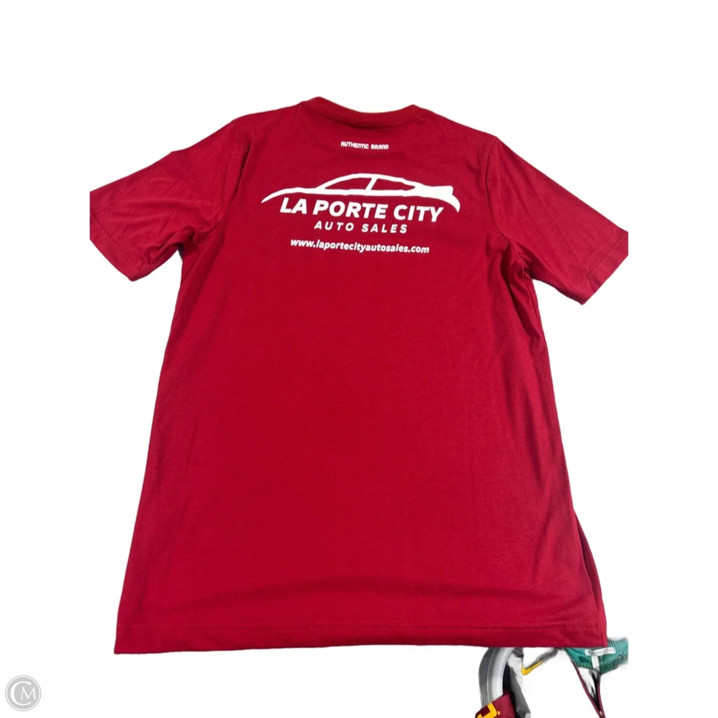 Top Short Sleeve By Authentic In Red, Size: M