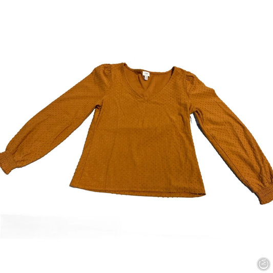 Top Long Sleeve By J. Crew In Orange, Size: Xs