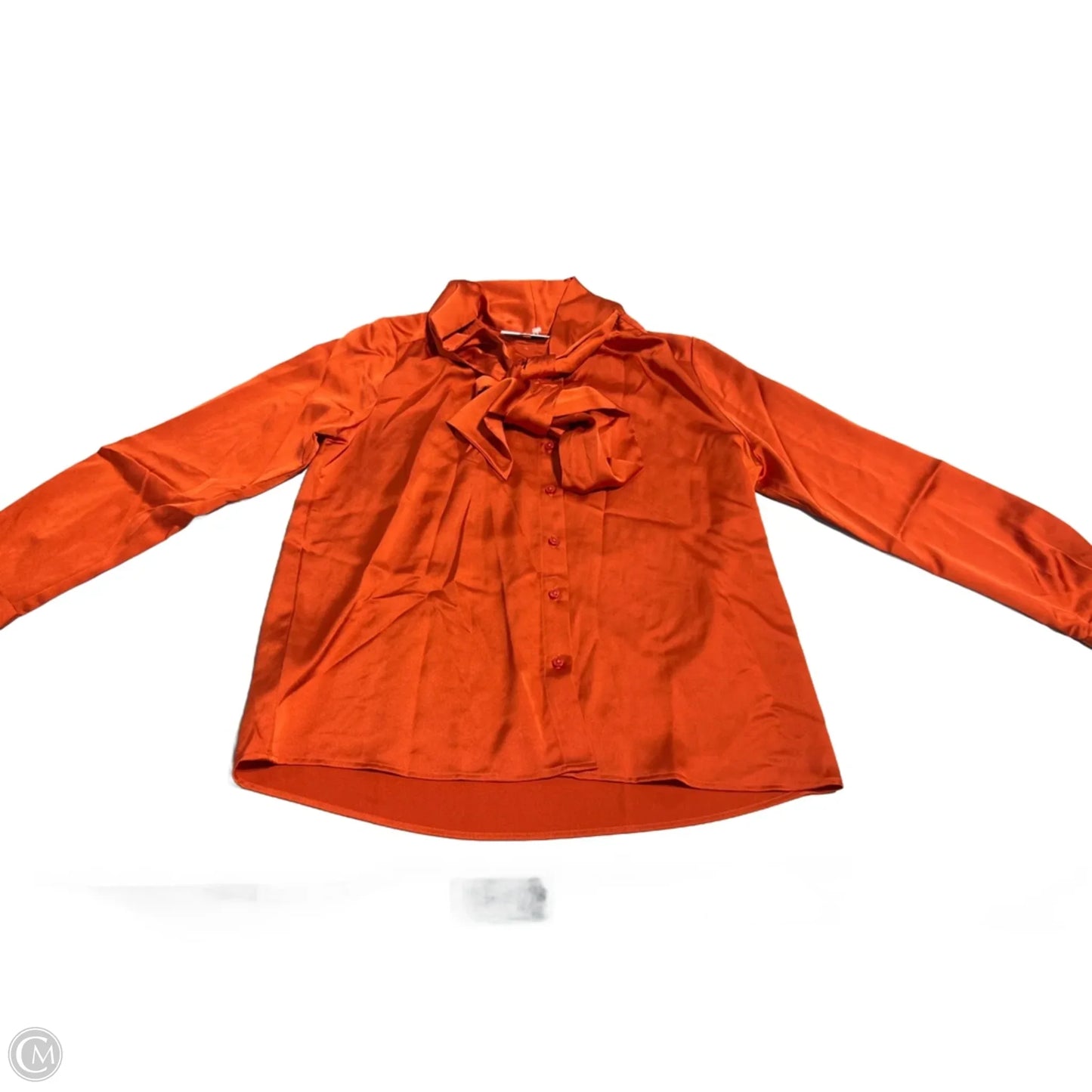 Top Long Sleeve By Ann Taylor In Orange, Size: S