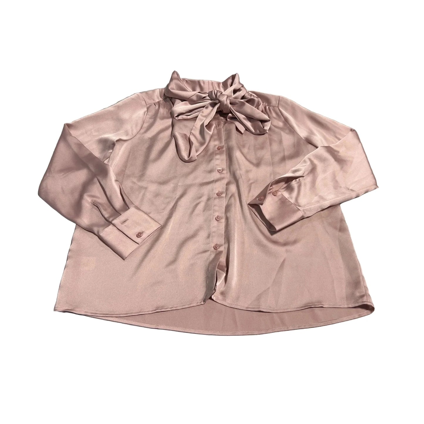 Top Long Sleeve By Ann Taylor In Pink, Size: S