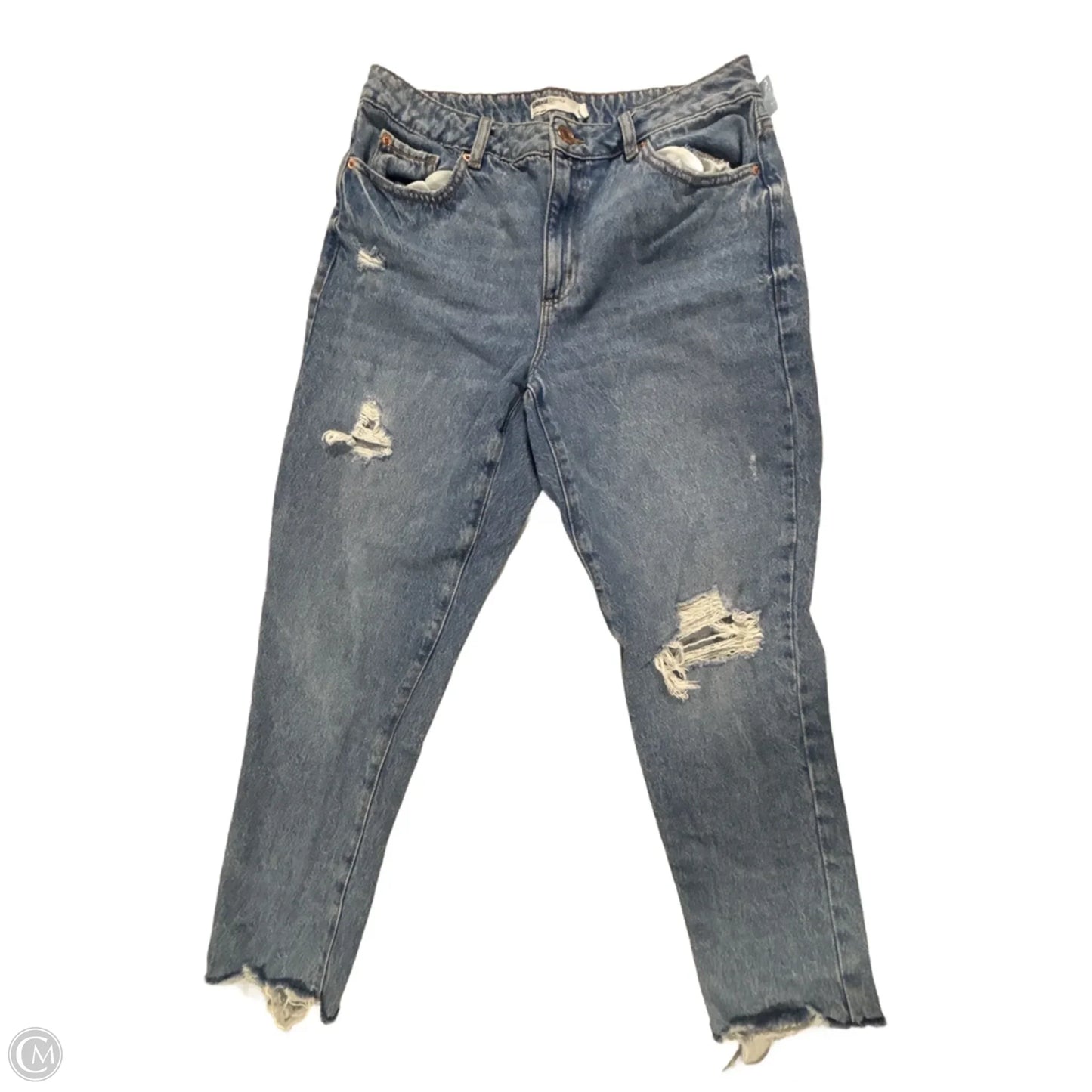 Jeans Straight By Garage In Blue Denim, Size: 12