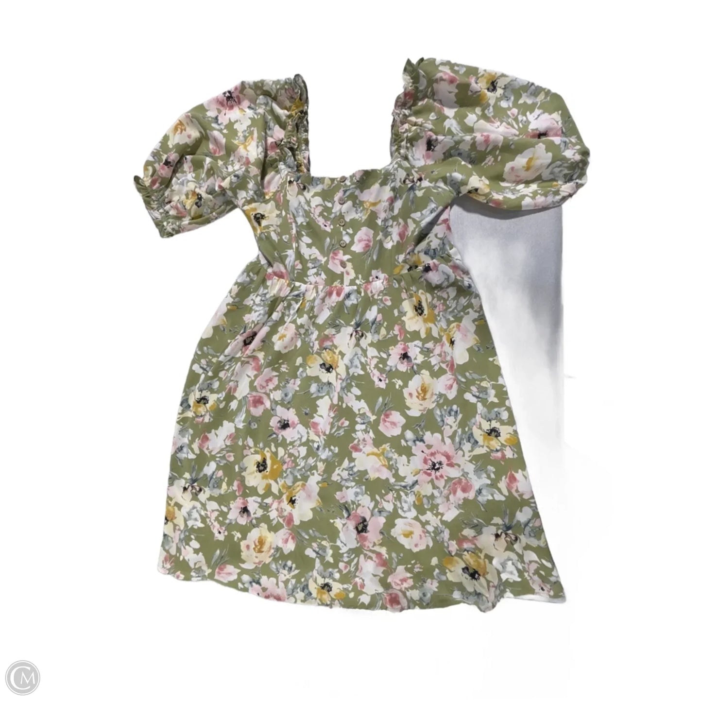 Dress Casual Midi By Cmc In Green, Size: M