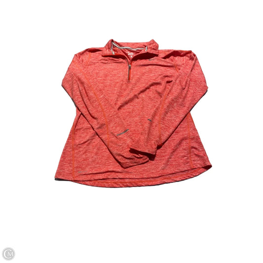 Athletic Top Long Sleeve Collar By Nike In Red, Size: L