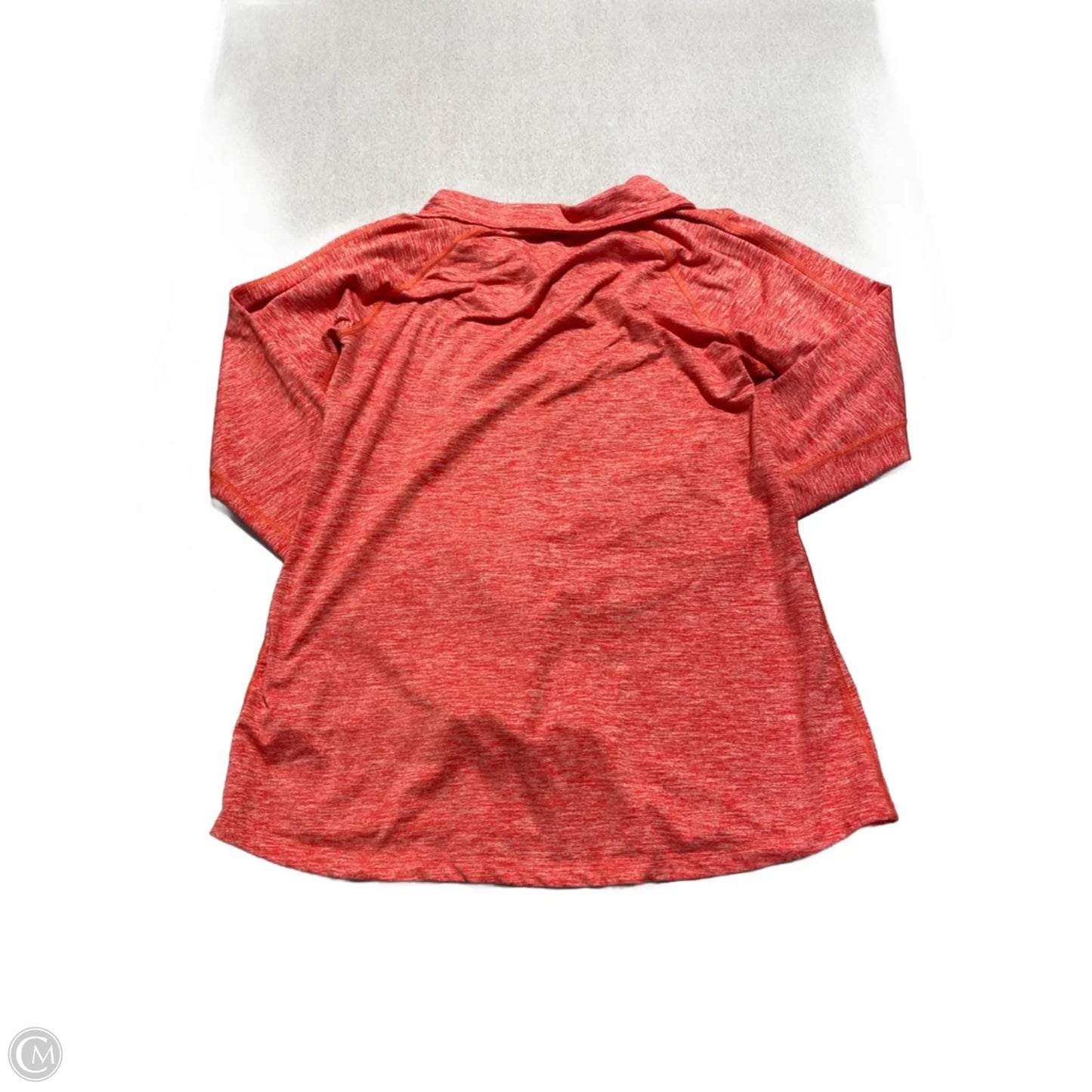 Athletic Top Long Sleeve Collar By Nike In Red, Size: L