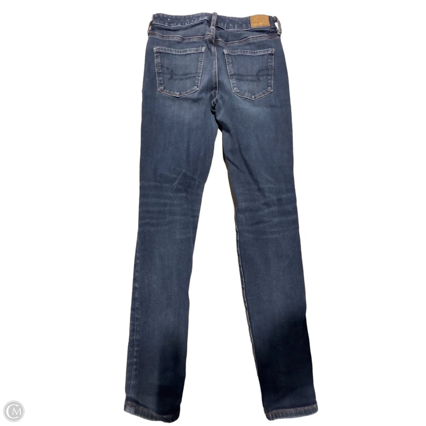 Jeans Skinny By American Eagle In Blue Denim, Size: 4