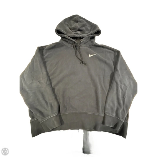 Sweatshirt Hoodie By Nike In Black, Size: L