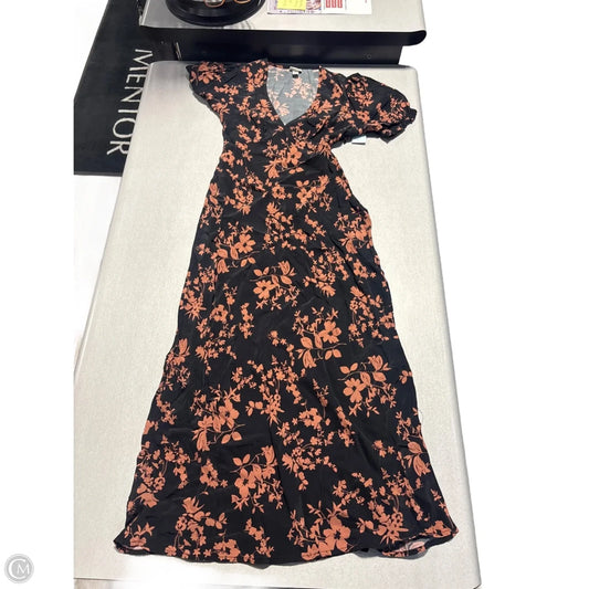 Dress Casual Maxi By A New Day In Black & Orange, Size: Xs