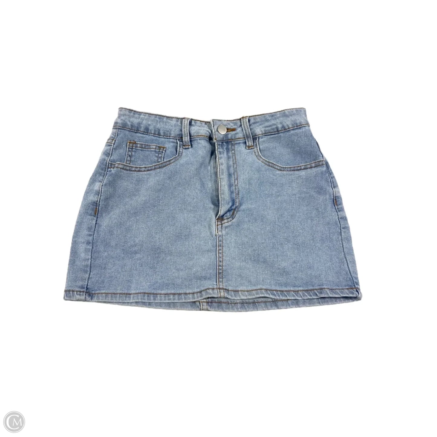 Skirt Mini & Short By Shein In Blue Denim, Size: M