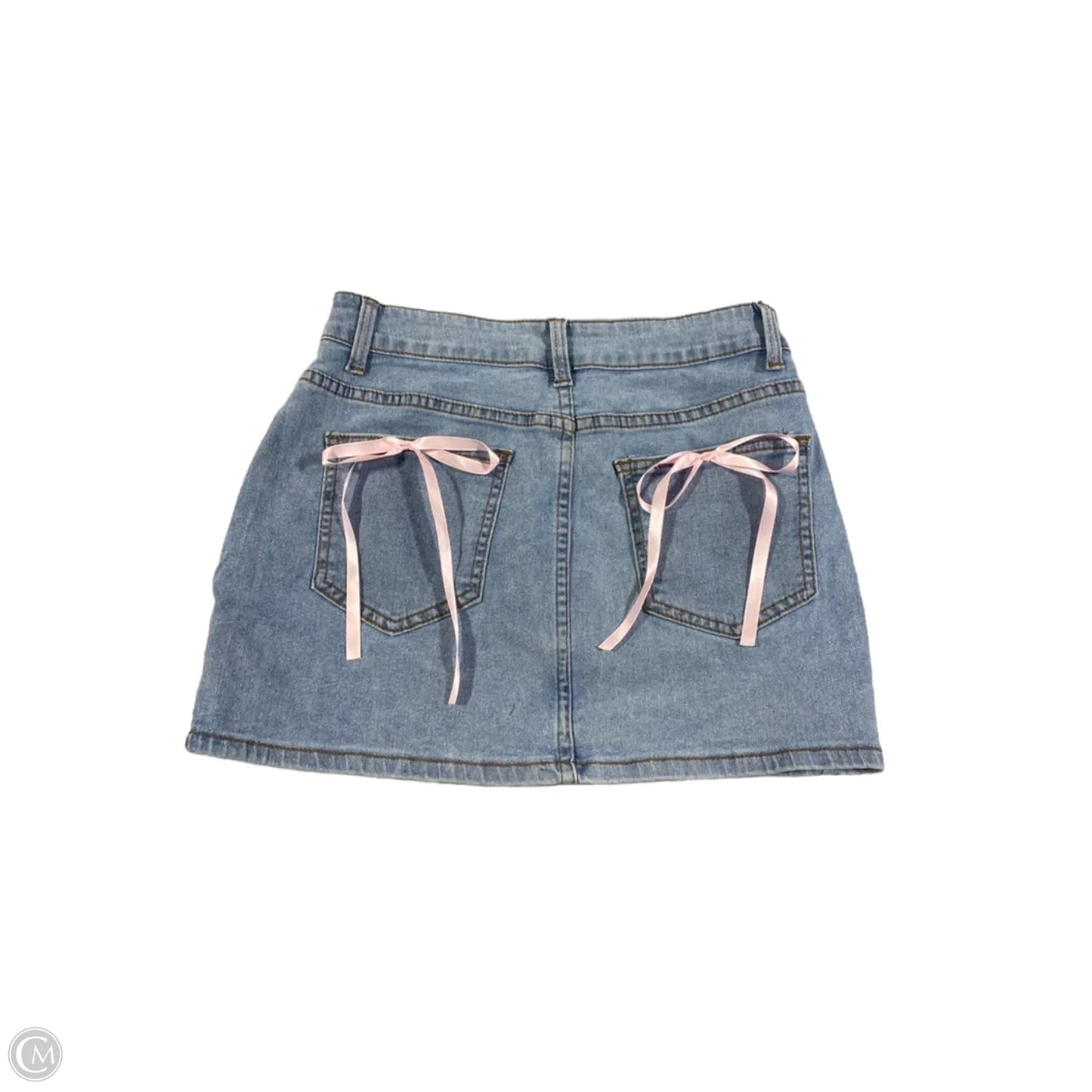 Skirt Mini & Short By Shein In Blue Denim, Size: M