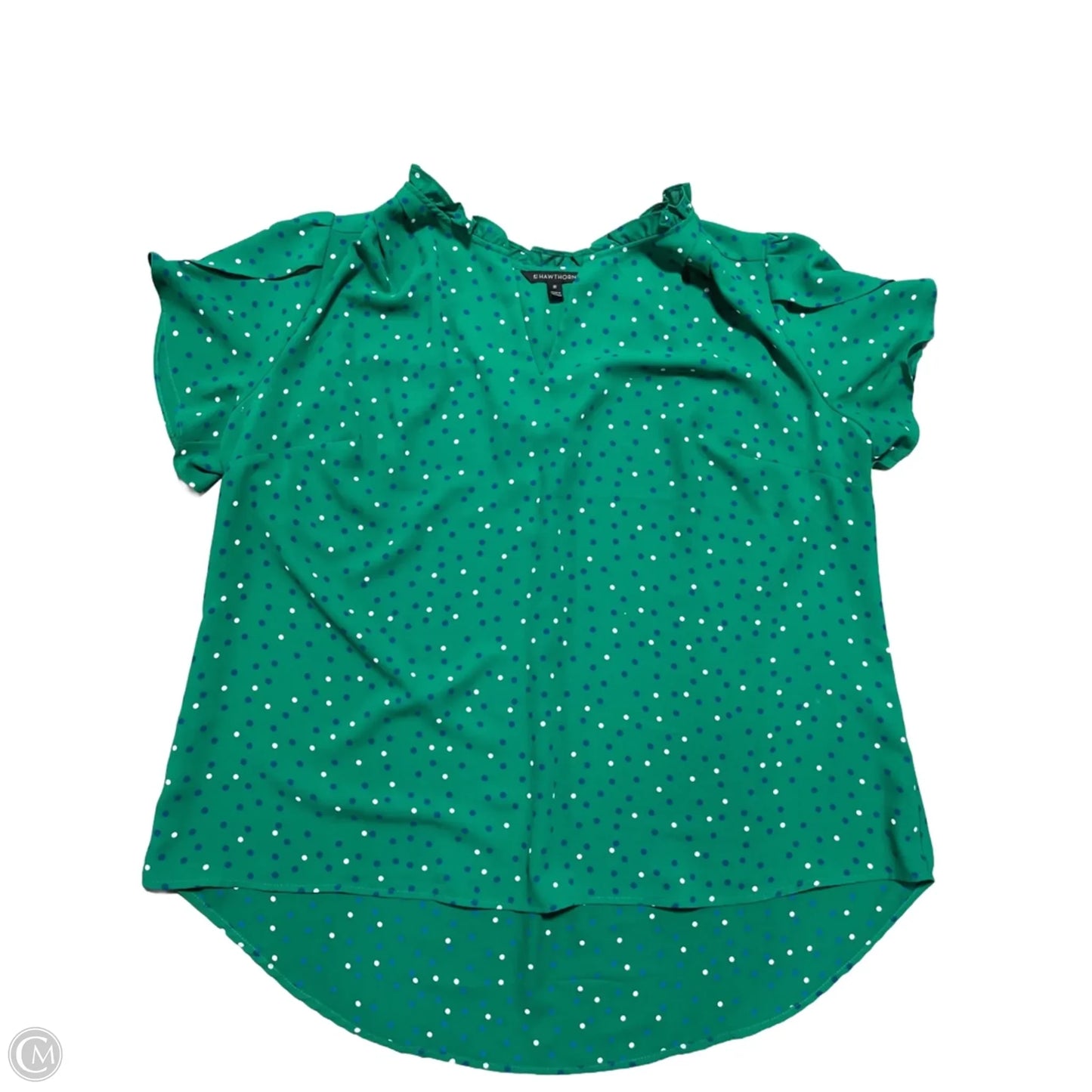 Top Short Sleeve By Hawthorn In Green, Size: 2x