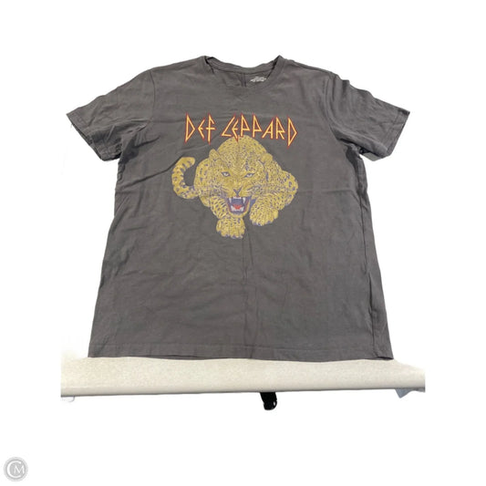 Top Short Sleeve By Abercrombie And Fitch In Grey, Size: M