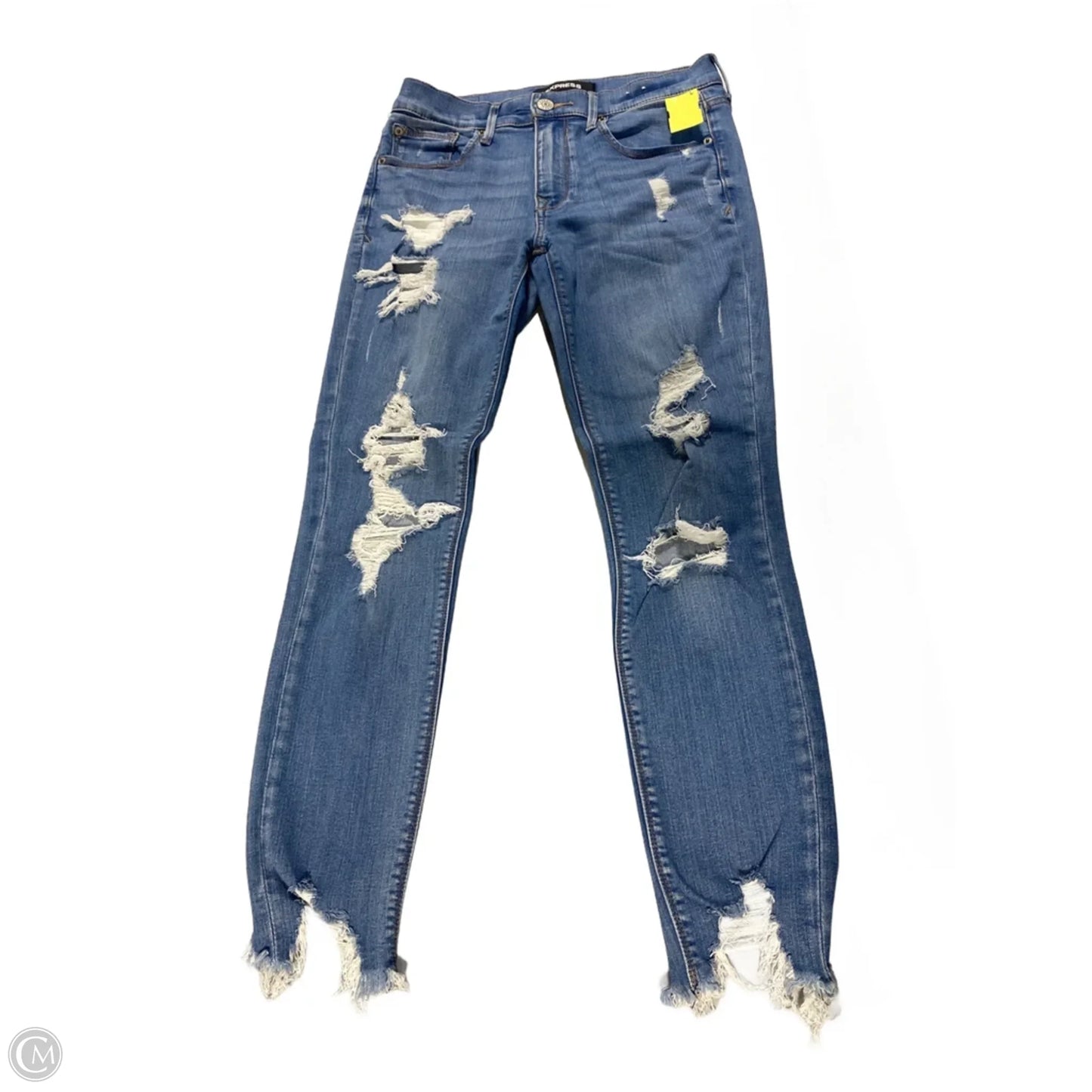 Jeans Skinny By Express In Blue Denim, Size: 6