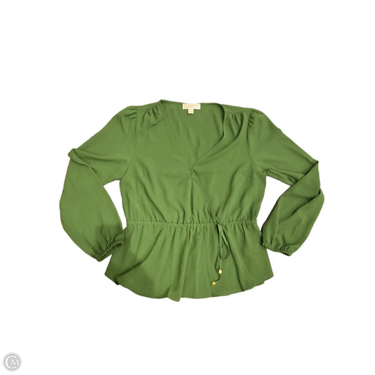 Top Long Sleeve By Michael By Michael Kors In Green, Size: L