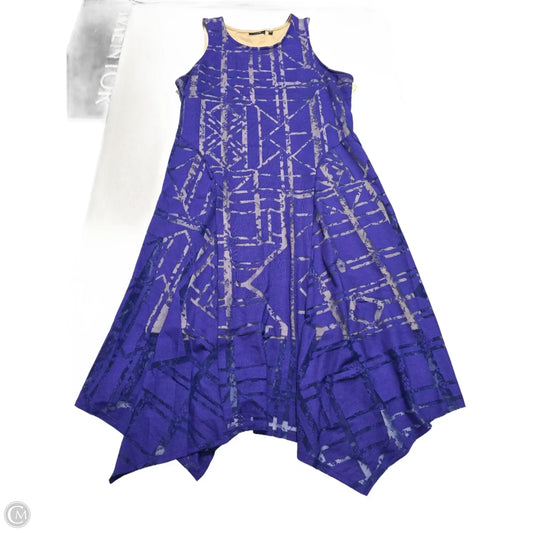 Dress Casual Midi By Apt 9 In Purple, Size: Xl