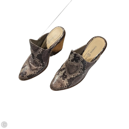 Shoes Heels Block By Chinese Laundry In Snakeskin Print, Size: 8