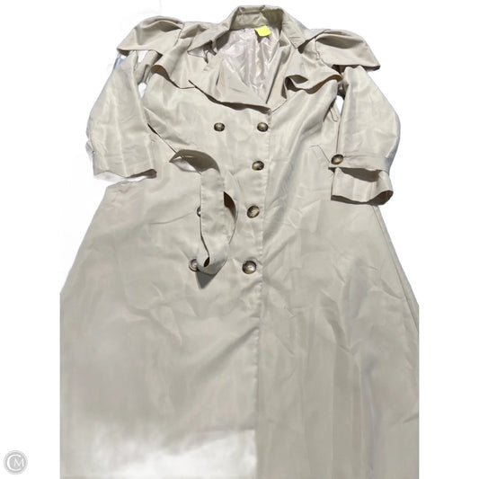 Coat Trench Coat By Cmb In Tan, Size: M
