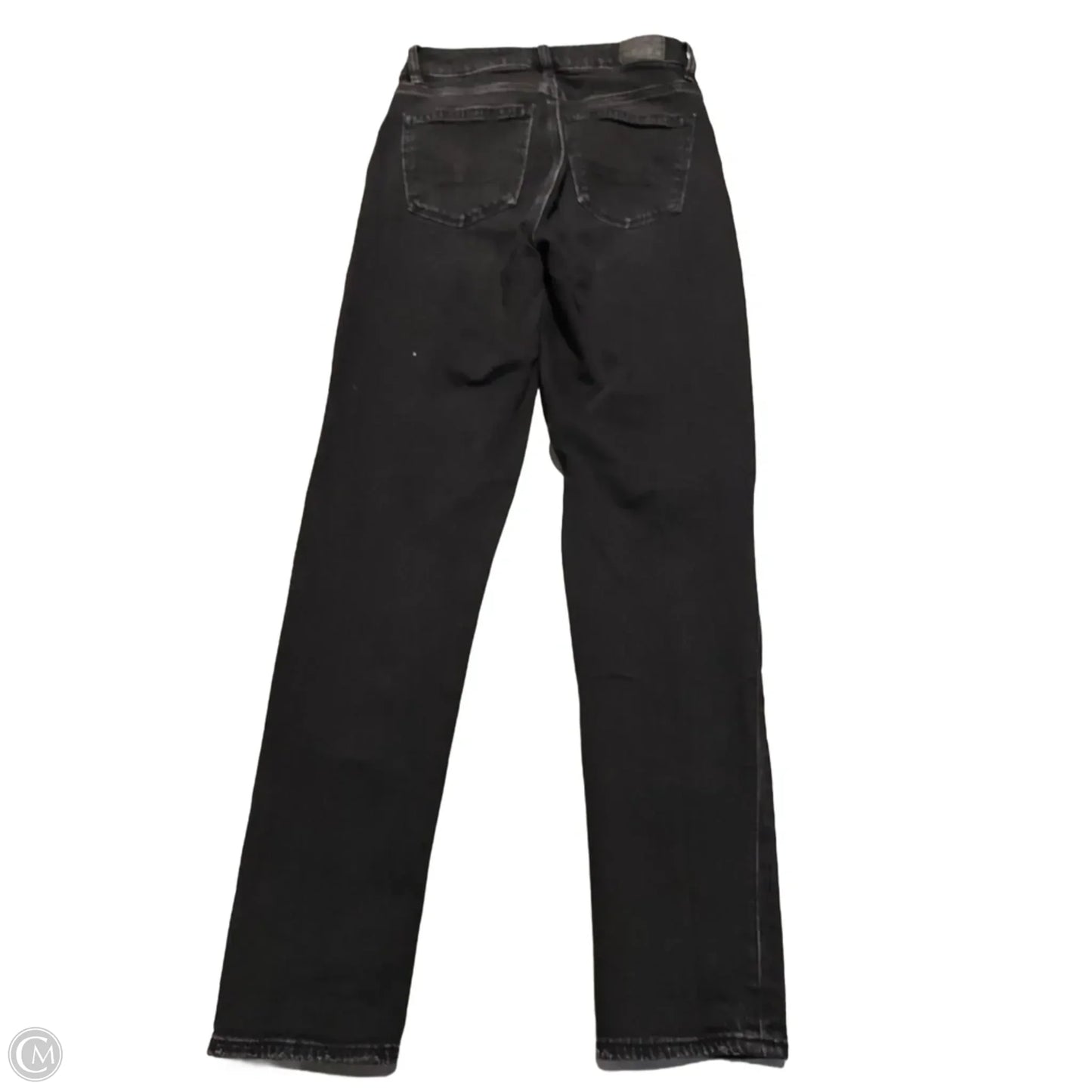 Jeans Skinny By American Eagle In Black Denim, Size: 0