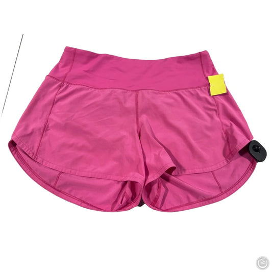 Athletic Shorts By Lululemon In Pink, Size: 8