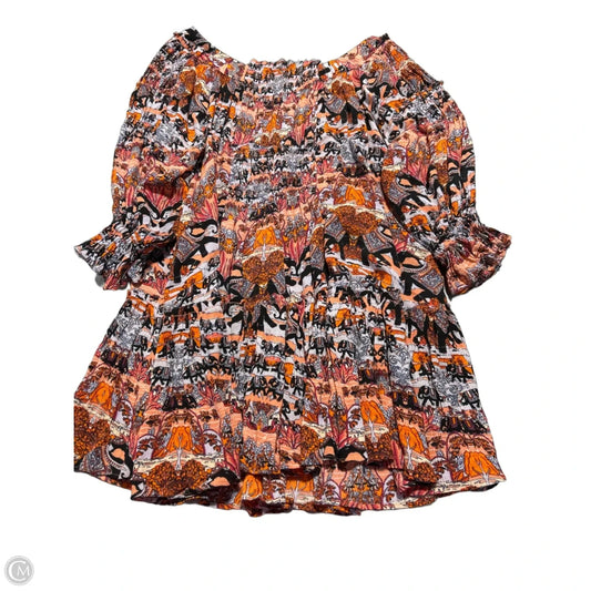 Dress Casual Short By Free People In Black & Orange, Size: M
