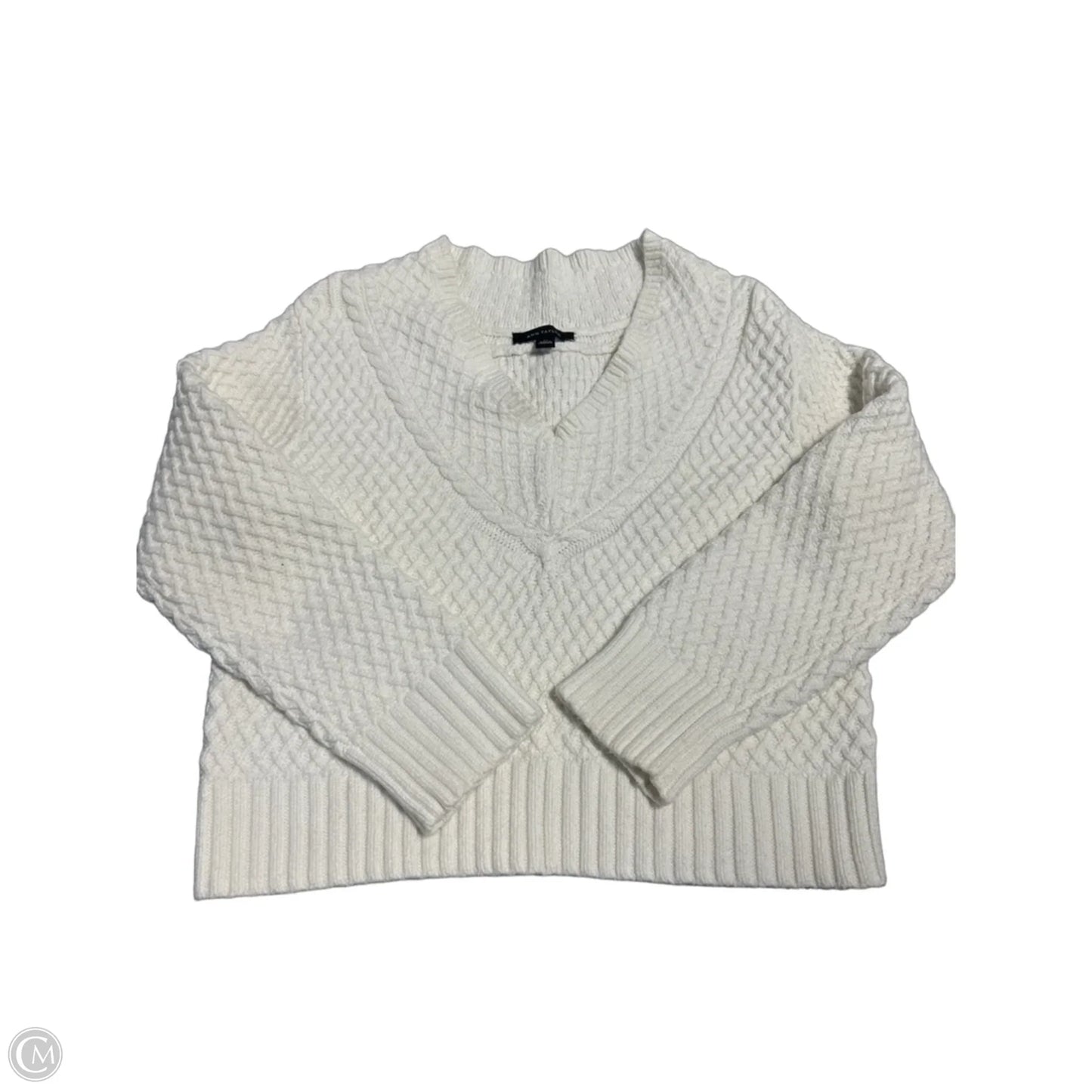 Sweater By Ann Taylor In White, Size: Xs
