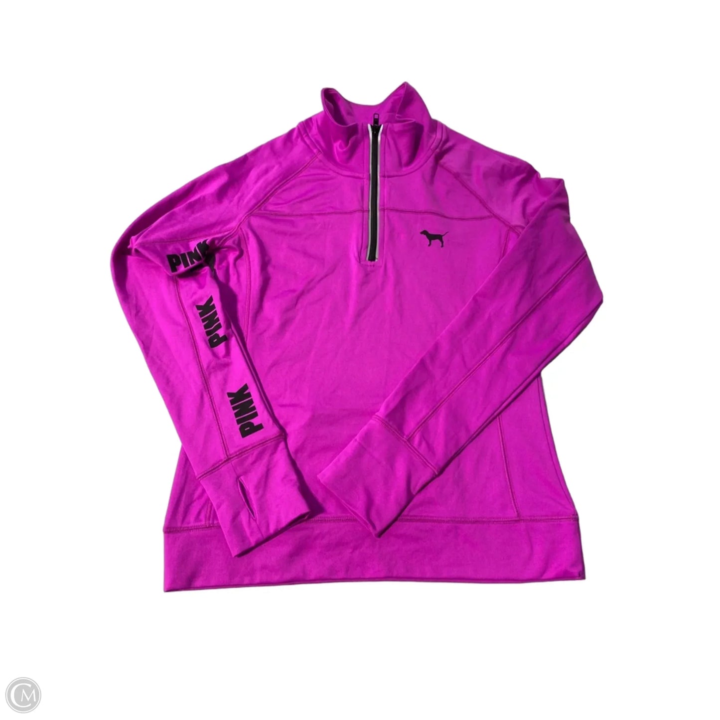 Athletic Top Long Sleeve Collar By Pink In Purple, Size: S