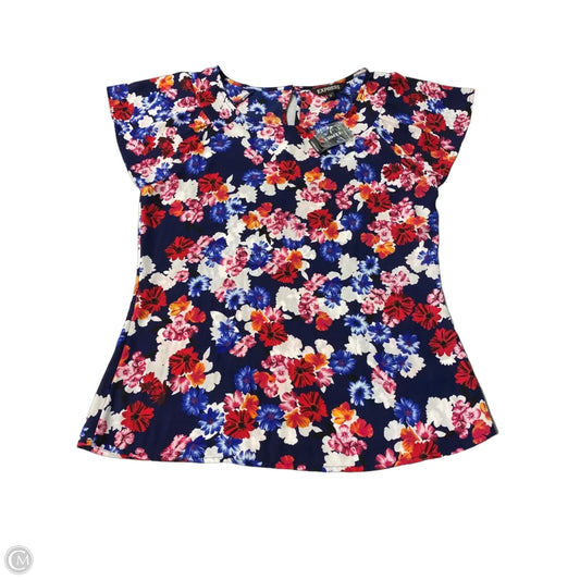 Top Short Sleeve By Express In Floral Print, Size: Xs